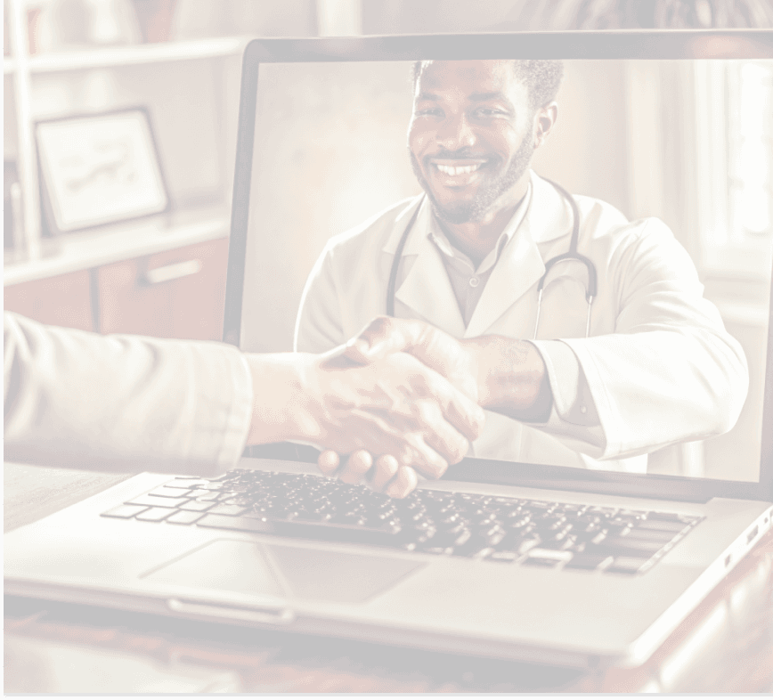 Doctor on video call with patient